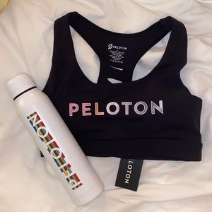 NEW WITH TAGS PELOTON SPORTS BRA, SMALL &  16.9oz STAINLESS STEEL WATER BOTTLE